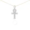 Haus Of Brilliance 10k Yellow Gold 1.00 Cttw Ankh Cross Pendant (h-i Color