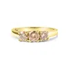 Haus Of Brilliance 10k Yellow Gold 1.00 Cttw Champagne Diamond 3-stone Band Ring In Yellow