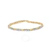Haus Of Brilliance 10k Yellow Gold 1.00 Cttw Diamond 3 Stone Link Bracelet (i-j Color