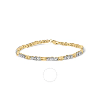 Haus Of Brilliance 10k Yellow Gold 1.00 Cttw Diamond 3 Stone Link Bracelet (i-j Color