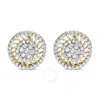 Haus Of Brilliance 10k Yellow Gold 1.00 Cttw Diamond Halo Radiant Sunburst Stud Earrings (i-j Color In Yellow