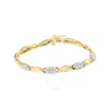 Haus Of Brilliance 10k Yellow Gold 1.00 Cttw Round-cut Diamond Spiral Link 7" Bracelet In Yellow