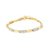 Haus Of Brilliance 10k Yellow Gold 1.00 Cttw Round-cut Diamond Spiral Link 7" Bracelet In Yellow