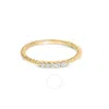 Haus Of Brilliance 10k Yellow Gold 1/10 Cttw Diamond 5 Stone Braided Shank Band Ring In Yellow