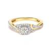 Haus Of Brilliance 10k Yellow Gold 1/10 Cttw Diamond Composite Halo Engagement Ring In Yellow