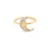 Haus Of Brilliance 10k Yellow Gold 1/10 Cttw Diamond Crescent Moon Ring In Yellow