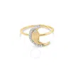 Haus Of Brilliance 10k Yellow Gold 1/10 Cttw Diamond Crescent Moon Ring (i-j Color In Yellow