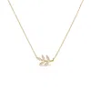 Haus Of Brilliance 10k Yellow Gold 1/10 Cttw Diamond Leaf And Branch 18" Pendant Necklace In Yellow