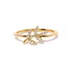 Haus Of Brilliance 10k Yellow Gold 1/10 Cttw Diamond Leaf And Branch Ring In Yellow