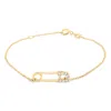 Haus Of Brilliance 10k Yellow Gold 1/10 Cttw Diamond Paperclip Charm Adjustable Link Bracelet