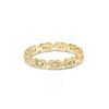 Haus Of Brilliance 10k Yellow Gold 1/10 Cttw Paperclip Style Link Band Ring In Yellow