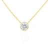 HAUS OF BRILLIANCE HAUS OF BRILLIANCE 10K YELLOW GOLD 1/10CT. TDW SOLITAIRE DIAMOND PENDANT NECKLACE(H-I