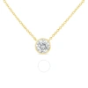 Haus Of Brilliance 10k Yellow Gold 1/10ct. Tdw Solitaire Diamond Pendant Necklace(h-i In Yellow