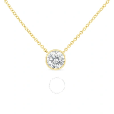 Haus Of Brilliance 10k Yellow Gold 1/10ct. Tdw Solitaire Diamond Pendant Necklace(h-i
