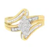 Haus Of Brilliance 10k Yellow Gold 1/2 Cttw Diamond Cluster Cocktail Ring In Yellow