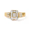 Haus Of Brilliance 10k Yellow Gold 1/2 Cttw Diamond Composite And Halo Ring In Yellow