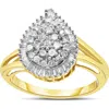 Haus Of Brilliance 10k Yellow Gold 1/2 Cttw Diamond Pear Ring In Yellow
