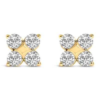 Haus Of Brilliance 10k Yellow Gold 1/2 Cttw Lab Grown Diamond Snowflake Stud Earrings