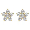 Haus Of Brilliance 10k Yellow Gold 1/2 Cttw Lab Grown Diamond Star Stud Earrings In Gold