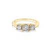 Haus Of Brilliance 10k Yellow Gold 1/2 Cttw Miracle Set Round Diamond Three Stone Illusion Plate Rin In Yellow