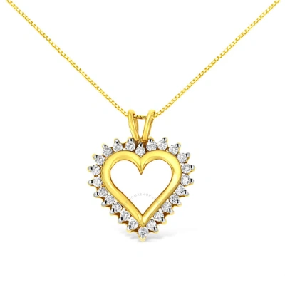 Haus Of Brilliance 10k Yellow Gold 1/2 Ctw Diamond Open Heart Pendant (j-k
