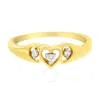 Haus Of Brilliance 10k Yellow Gold 1/20 Ctw Diamond Triple Heart Diamond Ring (k-l In Yellow