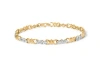 Haus Of Brilliance 10k Yellow Gold 1/3 Cttw Diamond 3 Stone And X-link Bracelet In Yellow
