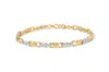Haus Of Brilliance 10k Yellow Gold 1/3 Cttw Diamond 3 Stone And X-link Bracelet In Yellow