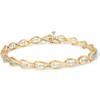 Haus Of Brilliance 10k Gold 1/3 Cttw Diamond 3 Stone Teardrop Design Link Bracelet (i-j Color In Gold
