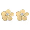Haus Of Brilliance 10k Yellow Gold 1/3 Cttw Lab Grown Diamond Flower Petal Stud Earrings In Gold