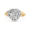 Haus Of Brilliance 10k Yellow Gold 1/4 Cttw Round And Baguette Cut Diamond Heart Shape Ballerina Ring In Yellow