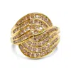 Haus Of Brilliance 10k Yellow Gold 2.0 Cttw Channel Set Diamond Cocktail Swirl Band Ring In Yellow