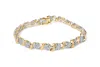 Haus Of Brilliance 10k Yellow Gold 2.00 Cttw Round Cut Diamond 's' Cluster Bracelet In Multi
