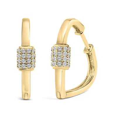 Haus Of Brilliance 10k Yellow Gold 3/8 Cttw Lab Grown Diamond Heart Shaped Huggie Hoop Earrings (f-g