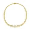 Haus Of Brilliance 10k Yellow Gold 4 Cttw Brilliant Round-cut Diamond Graduating Riviera Statement Necklace In Yellow