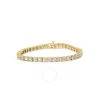 HAUS OF BRILLIANCE HAUS OF BRILLIANCE 10K YELLOW GOLD 4.00 CTTW CHANNEL SET ROUND DIAMOND TENNIS 7" BRACELET (J-K COLOR