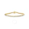 Haus Of Brilliance 14k Yellow Gold 6.0 Cttw Classic 4 Prong Set Round Brilliant Cut Diamond Tennis Bracelet In Yellow