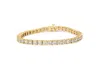 Haus Of Brilliance 10k Yellow Gold 4.00 Cttw Channel Set Round Diamond Tennis 7" Bracelet In Yellow