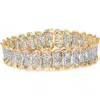 Haus Of Brilliance 10k Yellow Gold 4.00 Cttw Pave Diamond Classic Link Bracelet In Gold