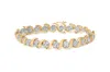 Haus Of Brilliance 10k Yellow Gold 4.00 Cttw Round-cut Diamond Floral Link 7.5" Bracelet In Yellow