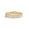 HAUS OF BRILLIANCE HAUS OF BRILLIANCE 10K YELLOW GOLD 5.00 CTTW ROUND-CUT DIAMOND LINK 7" BRACELET (J-K COLOR