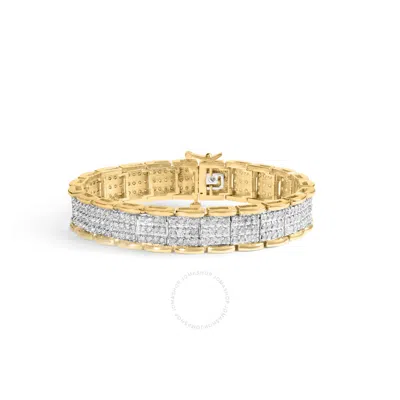 Haus Of Brilliance 10k Yellow Gold 5.00 Cttw Round-cut Diamond Link 7" Bracelet (j-k Color