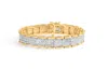Haus Of Brilliance 10k Yellow Gold 5.00 Cttw Round-cut Diamond Link 7" Bracelet In Yellow