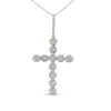 Haus Of Brilliance 10k Yellow Gold 5/8 Cttw Miracle Set Round Diamond Circle Link Cross Pendant Necklace For Men In Yellow