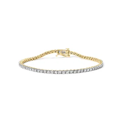 Haus Of Brilliance 10k Yellow Gold Classic 3.0 Cttw Classic Diamond Tennis Bracelet (j-k Color