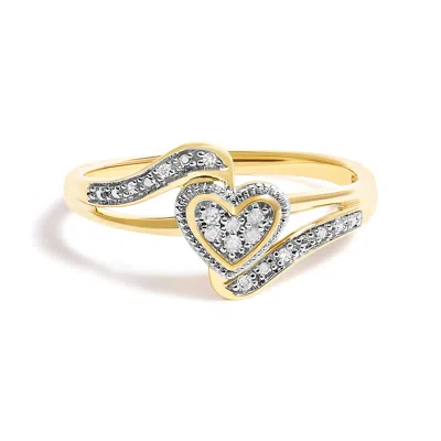 Haus Of Brilliance 10k Yellow Gold Diamond Accent Filigree Heart Promise Ring