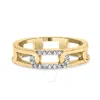 Haus Of Brilliance 10k Yellow Gold Diamond Accent Paperclip Band Ring (i-j Color In Yellow