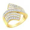 Haus Of Brilliance 10k Yellow Gold Diamond Bypass Ring In Yellow