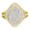 Haus Of Brilliance 10k Yellow Gold Diamond Cluster Ring In Yellow