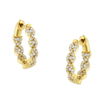 Haus Of Brilliance 10k Yellow Gold Diamond Huggy Earrings (1/2 Cttw, H-i Color, I1-i2 Clarity)
